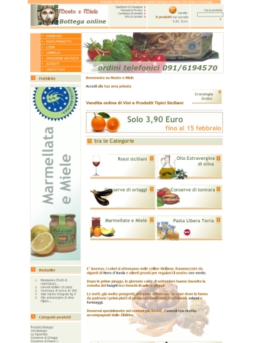 Negosio online, vendita prodotti tipici siciliani, enogastronomia siciliana, programma di affiliazione.